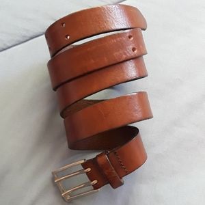 Brown leather belt